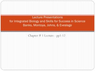 Chapter # 1 Lecture - p p1-12