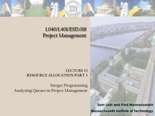 1.040/1.401/ESD.018 Project Management