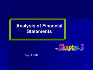 Analysis of Financial Statements