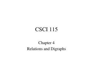 CSCI 115