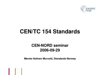 CEN/TC 154 Standards