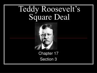 Teddy Roosevelt’s Square Deal