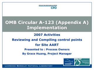 OMB Circular A-123 (Appendix A) Implementation