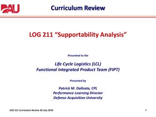 Curriculum Review