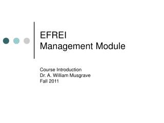 EFREI Management Module