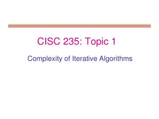 CISC 235: Topic 1