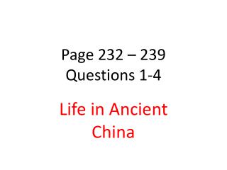 Page 232 – 239 Questions 1-4