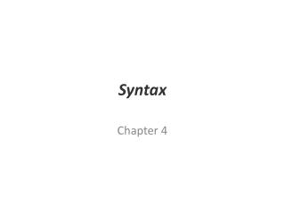 Syntax