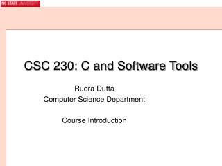 CSC 230: C and Software Tools