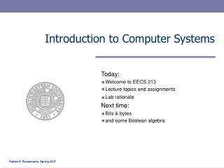 Introduction to Computer Systems