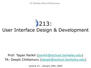 213: User Interface Design &amp; Development