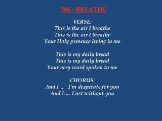 306 - BREATHE