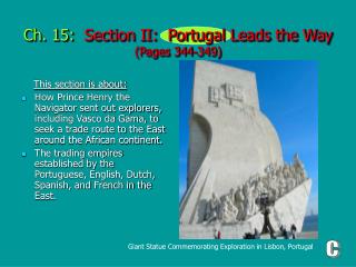 Ch. 15: Section II: Portugal Leads the Way (Pages 344-349)