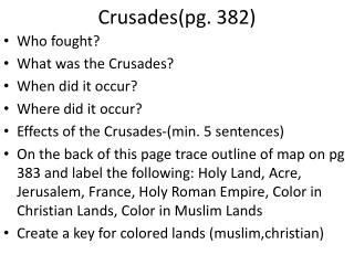 Crusades(pg. 382)