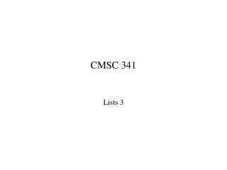 CMSC 341