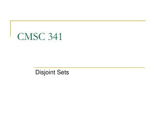 CMSC 341