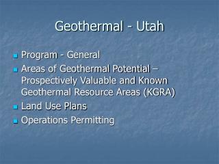 Geothermal - Utah
