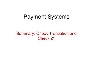 Payment Systems