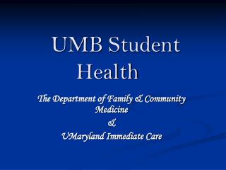 UMB Student Health