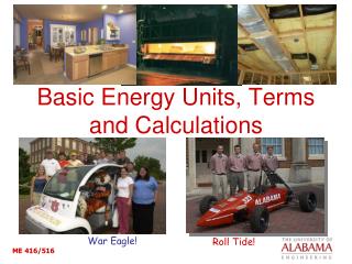 Basic Energy Units, Terms and Calculations