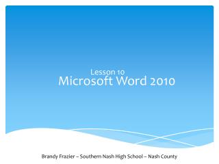 Microsoft Word 2010