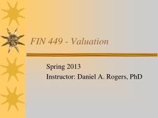 FIN 449 - Valuation