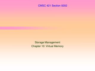 CMSC 421 Section 0202