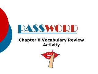 Chapter 8 Vocabulary Review Activity