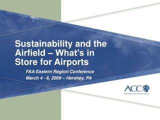 Sustainability and the Airfield – What’s in Store for Airports