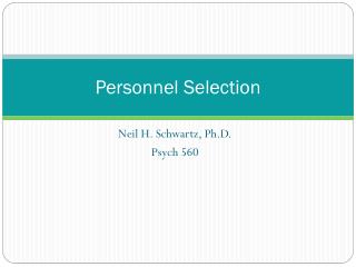 Personnel Selection