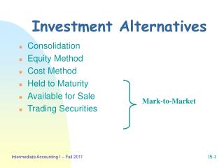 Investment Alternatives