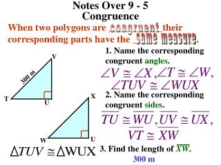 Notes Over 9 - 5 Congruence