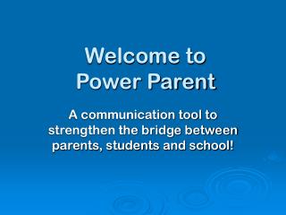 Welcome to Power Parent