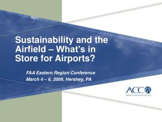Sustainability and the Airfield – What’s in Store for Airports?