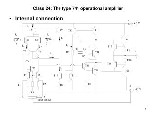 Class 24: The type 741 operational amplifier