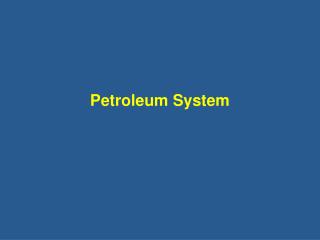 Petroleum System