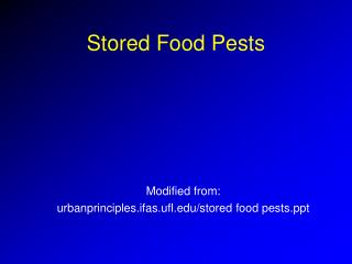 Stored Food Pests