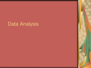 Data Analysis