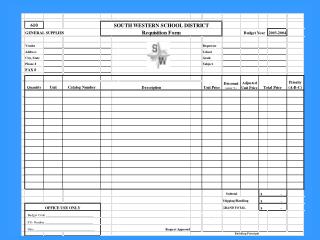 The 610 Req Form!