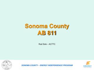 Sonoma County AB 811