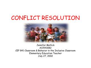 CONFLICT RESOLUTION