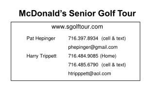 McDonald’s Senior Golf Tour