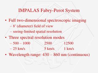 IMPALAS Fabry-Perot System