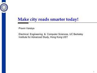 Make city roads smarter today!