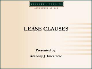 LEASE CLAUSES