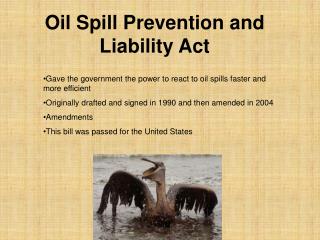 Oil Spill Prevention and Liability Act