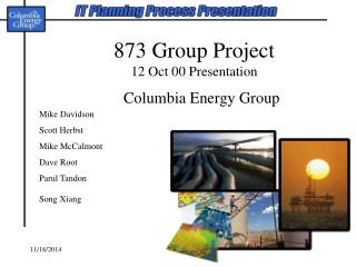873 Group Project 12 Oct 00 Presentation