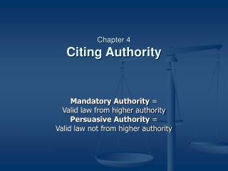 Chapter 4 Citing Authority