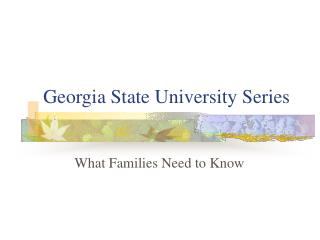 Georgia State University Series