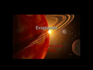 Exoplanets